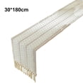 thumbnail image 3 of Hand-woven Hollow Tassel Table Runner Tablecloth Cotton And Linen Wedding Decor White 30*180, 3 of 9