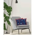 thumbnail image 4 of 4th of July Throw Pillow Covers 18x18 Set of 2 Patriotic Stars Fireworks Decorative Pillows Cushion Case Poppy Leaves Pillowcases Independence Day Throw Pillows for Couch Sofa Bedroom Garden Decor, 4 of 6