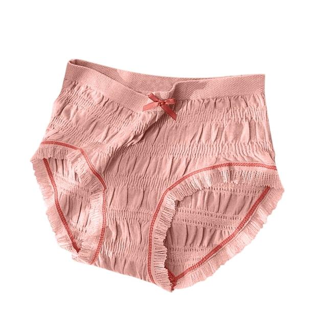 Gibobby Ropa Interior Elástica para Mujer Bragas transpirables sexis para mujer, pantalones burbuja alta elasticidad sin rastro algodón, bragas cintura media, calzoncillos (Rosa,Talla única)