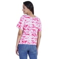 thumbnail image 4 of Moomaya Printed Tie Dye Tops For Women Casual Half Sleeve Round Neck T-shirts, 4 of 7