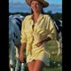 thumbnail image 5 of Conjuntos de Verano de 2 Piezas: Camisa Abotonada, Top y Falda, Conjuntos Casuales para Estar en Casa. Amarillo Talla Única, 5 of 10