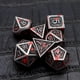 thumbnail image 4 of Bloodstained Metal DND Dice Set Bloodstained Dice D&D Polyhedral RPG Dice(Antique Iron Red), 4 of 4