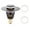 Black 2Z2, variant on UsRHHA Stainless Steel Sink Filter, Push Type Drain Filter for Bathroom Washbasin, Sink Drain Strainer