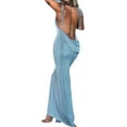 thumbnail image 5 of Liacowi Women Backless Maxi Dress Sexy Sleeveless Split Cocktail Dresses Bodycon Spaghetti Strap Long Dress Party, 5 of 9