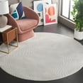 thumbnail image 2 of SAFAVIEH Revive Montana Abstract Polyester Area Rug, Ivory, 6'7" x 6'7" Round, 2 of 7