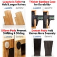 thumbnail image 5 of LUXANO Knife Block, Countertop Slotless Bamboo Knife Holder Universal Cutlery Storage, 5 of 7