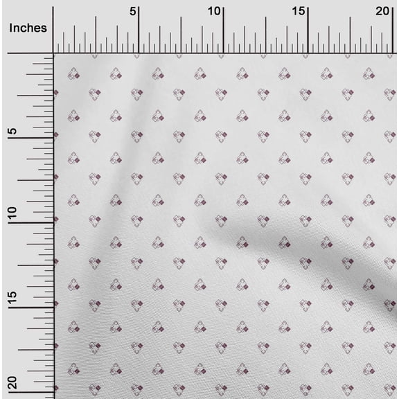 oneOone Silk Tabby Wine Fabric Diamond Shape Small Sewing Material Print Fabric by The Yard 42 Inch Wide