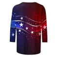 thumbnail image 5 of MuXiKeJi Clothes 250th Anniversary USA Shirt Women America 250 Shirt 3/4 Sleeve Patriotic Flag Eagle Print Tops 1776-2026 Tshirt Gifts, 5 of 5