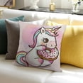 thumbnail image 3 of BANET Throw Pillow Cover Funny Cartoon Pink Throw Pillowcase for Couch Sofa Bed Bedroom Car Living Decor 20x20in, 3 of 5