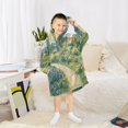 thumbnail image 6 of FORMRS Wearable Blanket Hoodie with Sleeves for Kids Cozy Flannel Sweatshirt, Art Garden Scene, 6 of 7