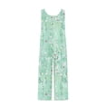 thumbnail image 5 of Tnhcen Women's Summer Retro Floral Button Romper Linen-Look Jumpsuit Retro Print Wide-Leg Romper with Pockets Casual Boho Jumpsuit S-2XL, 5 of 5