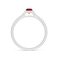 thumbnail image 2 of ANGARA Natural Pear-Shaped Ruby Halo Engagement Ring in 14K White Gold for Women (Size-6x4mm) | July Birthstone Jewelry for Her | Natural Ruby Rings, 2 of 9