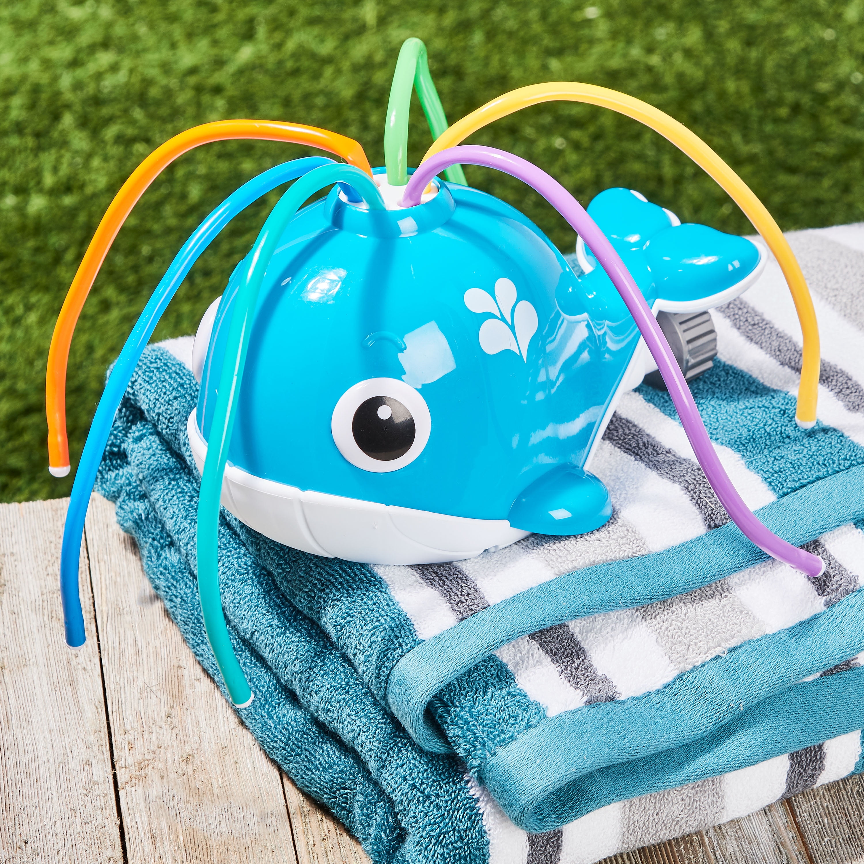 Play Day Wacky Whale Water Rotating Tubes Sprinkler Toy