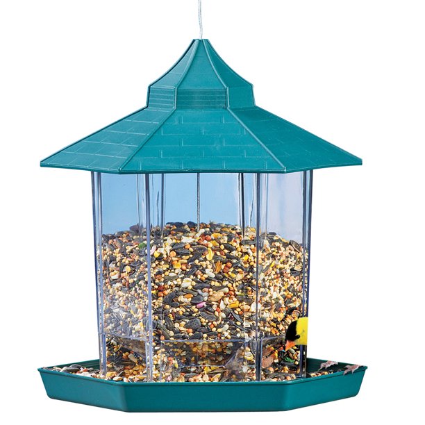 Collections Etc Easy View Large Hanging Bird Feeder with Wire Loop