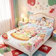 thumbnail image 3 of Manfei Festive Animals King Sheets,Happy Christmas Bedding,4pcs,1 Flat Sheet,1 Fitted Sheet and 2 Pillowcases, 3 of 6