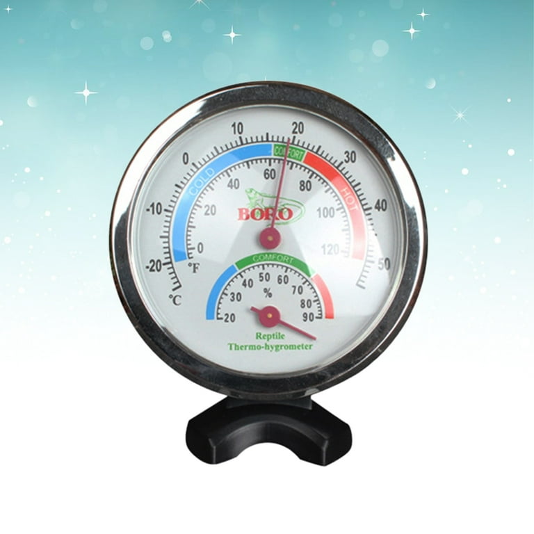 Reptile Temperature Thermometer Humidity Hygrometer Gauge Luminous