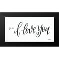 thumbnail image 2 of Imperfect Dust 14x9 Black Modern Framed Museum Art Print Titled - P.S. I Love You, 2 of 5