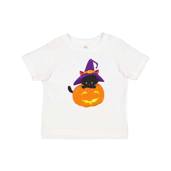 Inktastic Halloween Cat, Black Cat, Witch Hat, Pumpkin Boys or Girls Baby T-Shirt