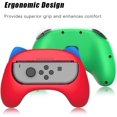 thumbnail image 4 of Poignée pour Manette Nintendo Switch Jeux de Course Poignée de Volant pour Joy-Con - Ensemble de 4 Poignées Confort Chat Mignon Accessoires de Poignées pour Enfants Famille, Rouge + Vert Costume, 4 of 7