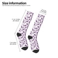 thumbnail image 5 of Fotbe Violets Flowers print Women's Men's Novelty Crew Socks Cotton Socks Knee High Socks for Walking,Running,Nurses,Pregnancy, 5 of 9