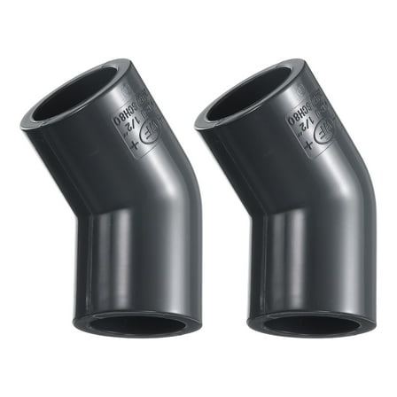 Uxcell 2Pcs 45 Degree Elbow Pipe Fitting 1/2" 2 Way Furniture Grade Connector