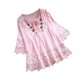 thumbnail image 5 of Top llamativo Sonducket de fibra con cuello en V Blusa vintage Mujer, 5 of 6