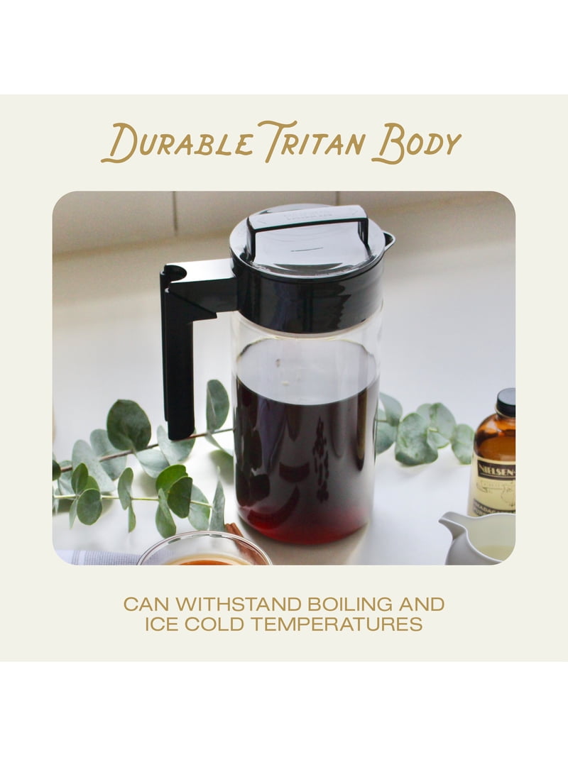 Takeya, Cold Brew Coffee Maker, 1 Qt, Airtight Black Lid - Walmart.com