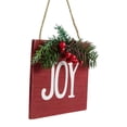 thumbnail image 6 of 7" Hanging "JOY" Christmas Wall Decor with Pine and Berries, 6 of 8