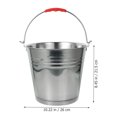 thumbnail image 4 of Milisten Stainless Steel Bucket with Handle Portable Water Bucket Multipurpose Bucket, 4 of 6
