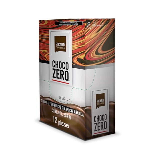 Chocozero Chocolate Con Leche Sin Azúcar, Display - 12 Barras De 22 G C/U