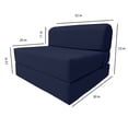 thumbnail image 3 of Navy Blue Sleeper Chair Folding Foam Beds, Portable Studio Sofa Guest Bed, 6 x 32 x 70, 3 of 6