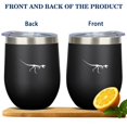 thumbnail image 3 of Dinosaur 12oz Insulated Wine Tumbler with Lid and Straw – Double Wall Vacuum Mug Stainless Steel 304 Interior for Hot & Cold Drinks Coffee, Wine, Cocktails, 3 of 5
