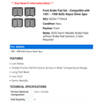 thumbnail image 2 of Front Brake Pad Set - Compatible with 1981 - 1988 Rolls-Royce Silver Spur - Dynamic Friction, 2 of 2