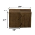 thumbnail image 5 of COSIEST Concrete Side Table, Set of 2 Rectangular Outdoor Side Tables, Decorative Garden Stools for Indoor Outdoor, Accent Table Patio Side Table Nesting End Table w Light Oak Colored Faux Wood, 5 of 5