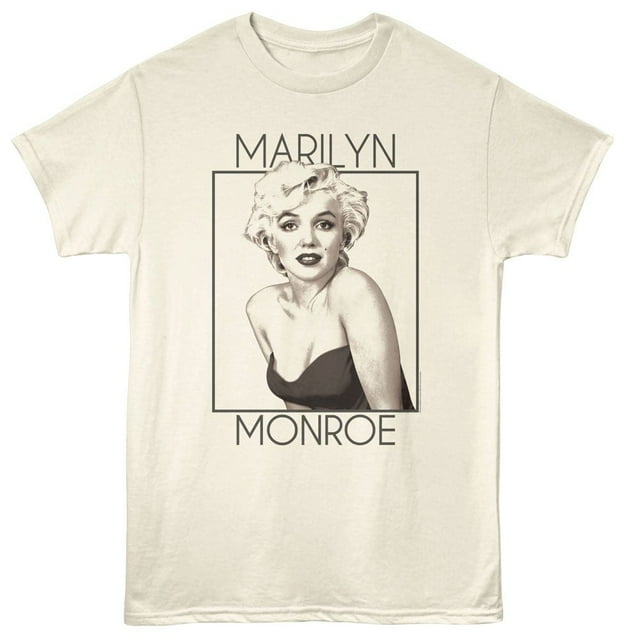 Marilyn Monroe T-Shirt Rectangulaire Naturel pour Adulte 4TG