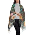 thumbnail image 2 of Xecao Baroque Floral Still Life Pattern Womens Winter Scarf Fall Scarf Oversized Large Scarf for Women Warm Shawl Wrap, 2 of 8