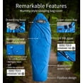 thumbnail image 3 of Litume Waterproof Bivy Sack Sleeping Bag Cover, Mummy Style, Compact Lightweight Shelter for Camping, Backpacking, Hiking, Royal Blue, 3 of 7