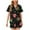 Black, variant on Wensltd Plus Size Christmas Print Short Sleeve Nightwear for Women Button Down Pajama Set Cozy Sleepwear S-XXL