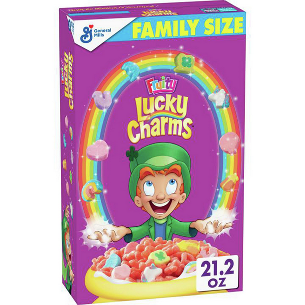 Fruity Lucky Charms, Whole Grain Marshmallow Cereal, 21.2 oz Walmart