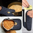 thumbnail image 5 of Yayeee Oven Mitts and Pot Holder Set of 2 Heat Resistant Kitchen Gloves Baking Hot Pad, Cat Planet, 5 of 5