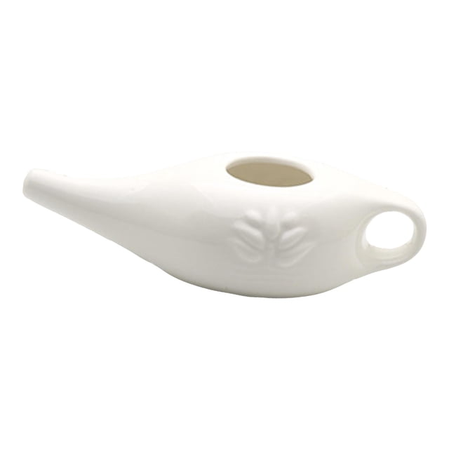 Olla de cerámica de 250ml para irrigador Nasal, para limpieza Nasal, blanco Colcomx Lata Neti de cerámica