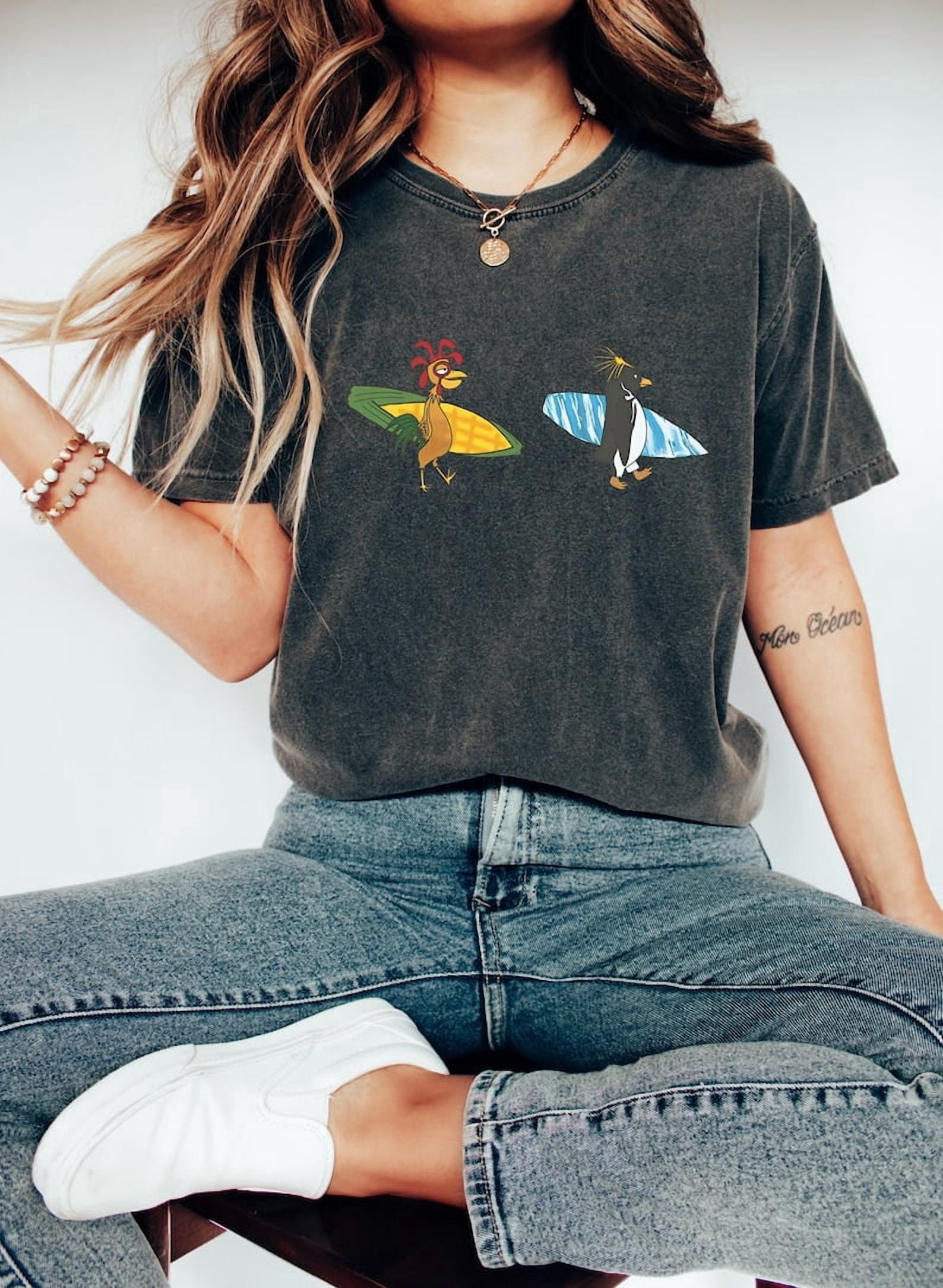 Cody Maverick & Chicken Joe Shirt, Surfs Up Tshirt, Funny Chicken Tee, Trendy Chicken Joe Top, Movie Fans Gift, Cody And Chicken Apparel