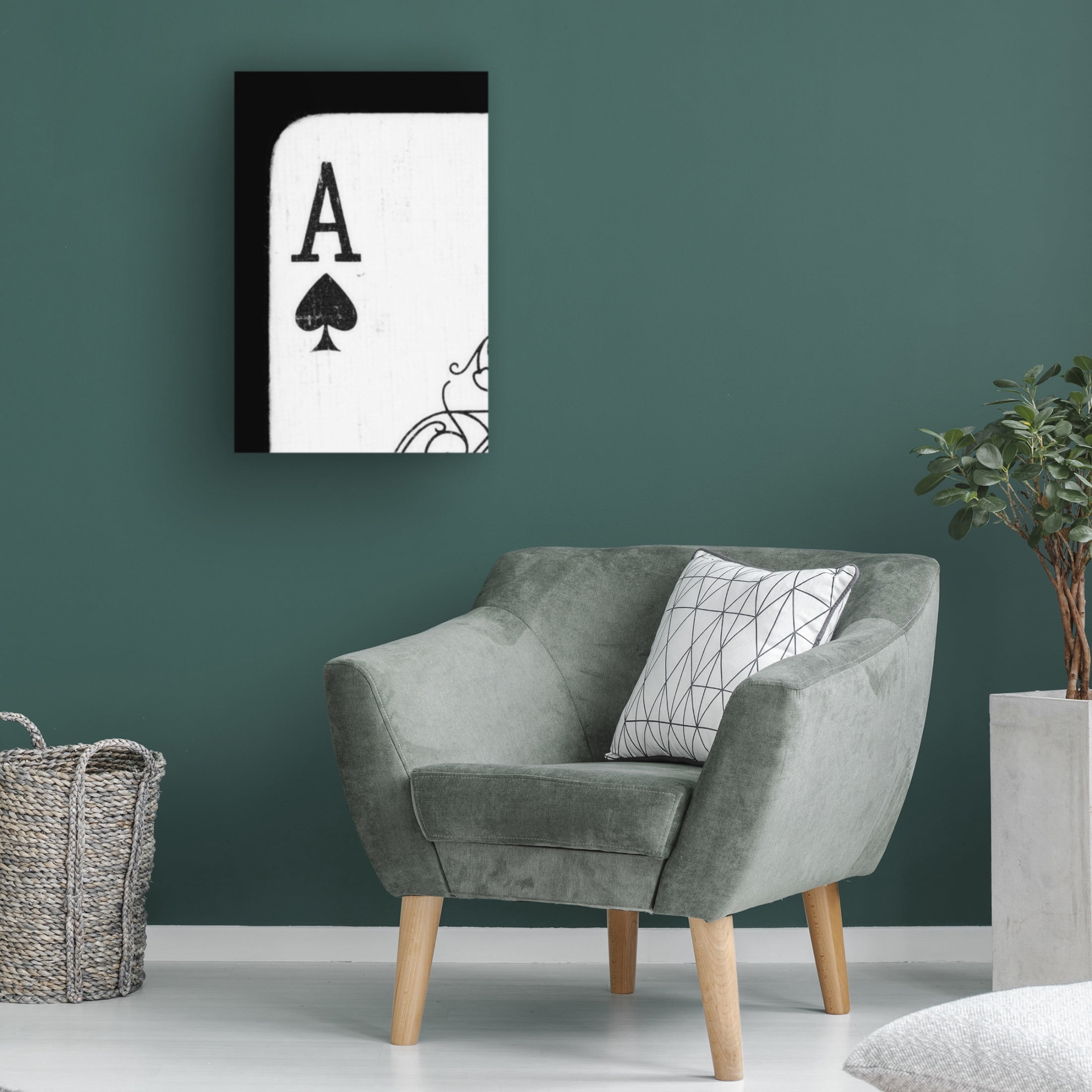 Canvas Wall Art - Tom Quartermaine 'Ace of Spades Close Up' Wall Art for Living Room, Bedroom, or Office Décor by Trademark Fine Art - 16 x 24 Inches