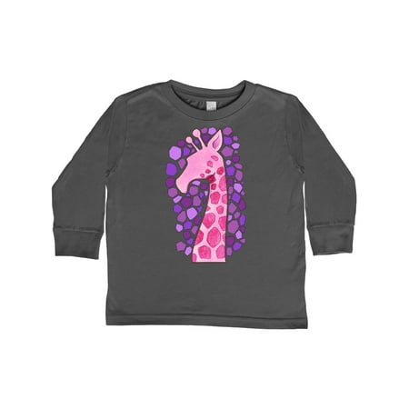 

Inktastic Giraffe in pink- silhouette Gift Toddler Boy or Toddler Girl Long Sleeve T-Shirt