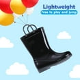 thumbnail image 5 of Litfun Toddler Kids Rain Boots for Boys Girls, Size 11 Little Kid, Black, 5 of 8