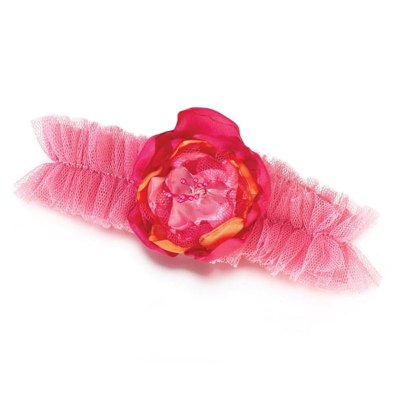 Lillian Rose Hot Pink and Orange Tulle Garter