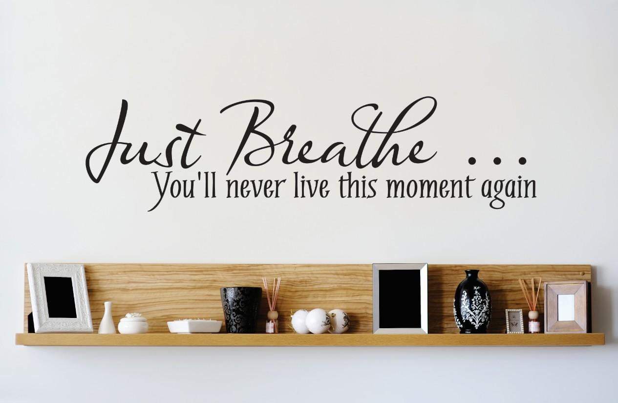 Do It Yourself Wall Decal Sticker Just Breathe You'll Never Live 