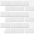 thumbnail image 1 of 10 Pcs White Adhesive Wall Tile Sticker 3d Kitchen Bathroom (30.5x 30.5cm), 1 of 5