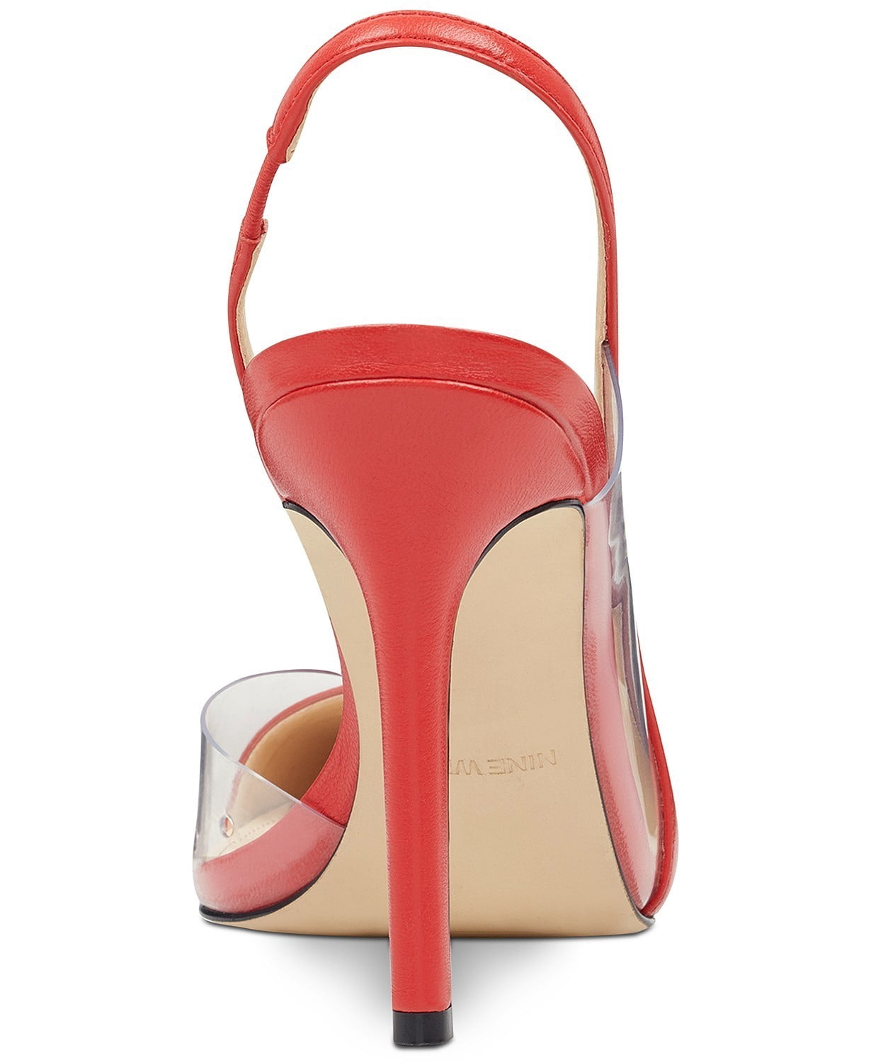nine west toffee vinyl slingback pumps