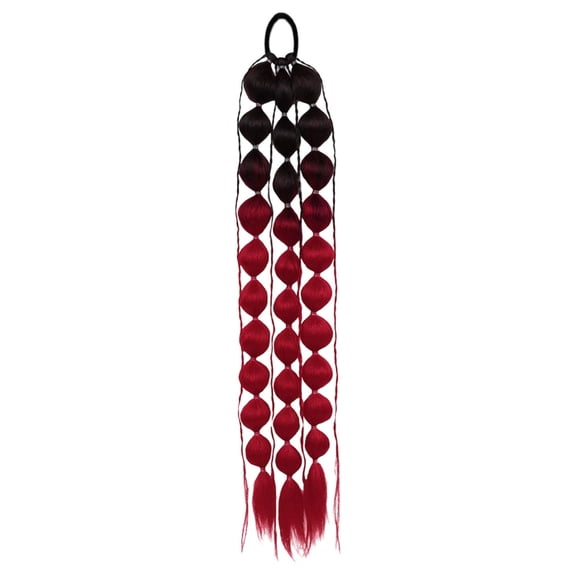 24 Inches Synthetic Ponytail Hair Extensions Lightweight Braided Festival Rave Wear For Girls Everyday Style
